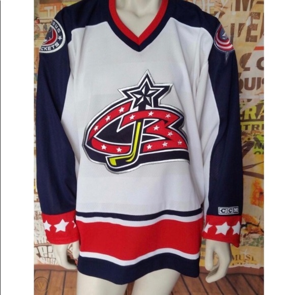CCM Other - Columbus Bluejackets CCM White hockey Jersey 3